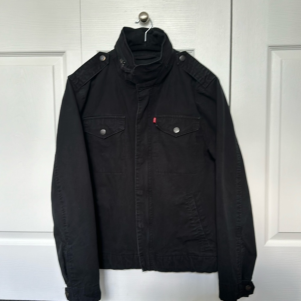 LEVIS MENS WASHED MILITARY JACKET